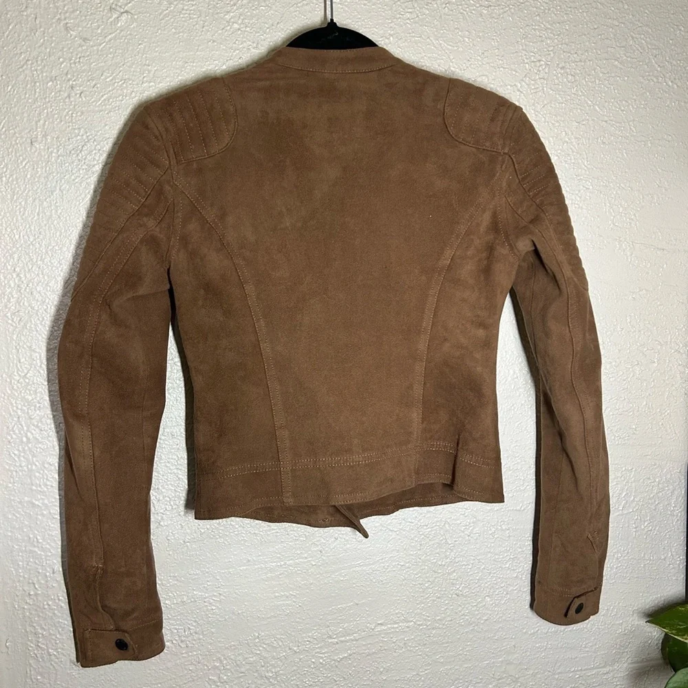 Hollister Brown Suede Moto Jacket - Picture 3 of 4